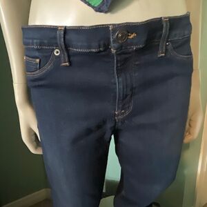 HUDSON Jeans Nicco Mid Rise Slim Straight Women's Jeans in Dark Blue 32